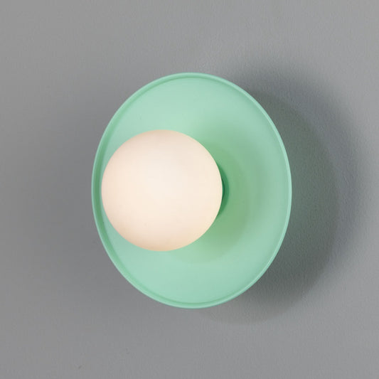 Aosta Brass Disc Bathroom Wall Light
