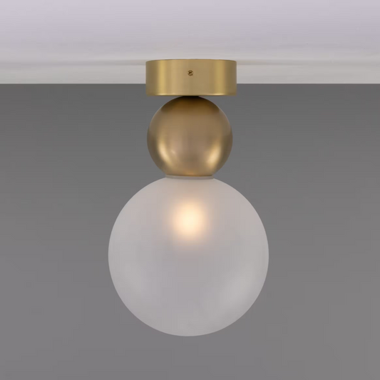Helena Glass and Brass Ball Ceiling Light