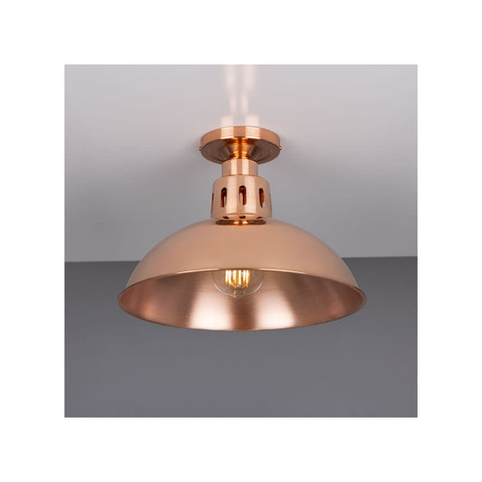 Berlin 30cm Vintage Copper Flush Ceiling Light