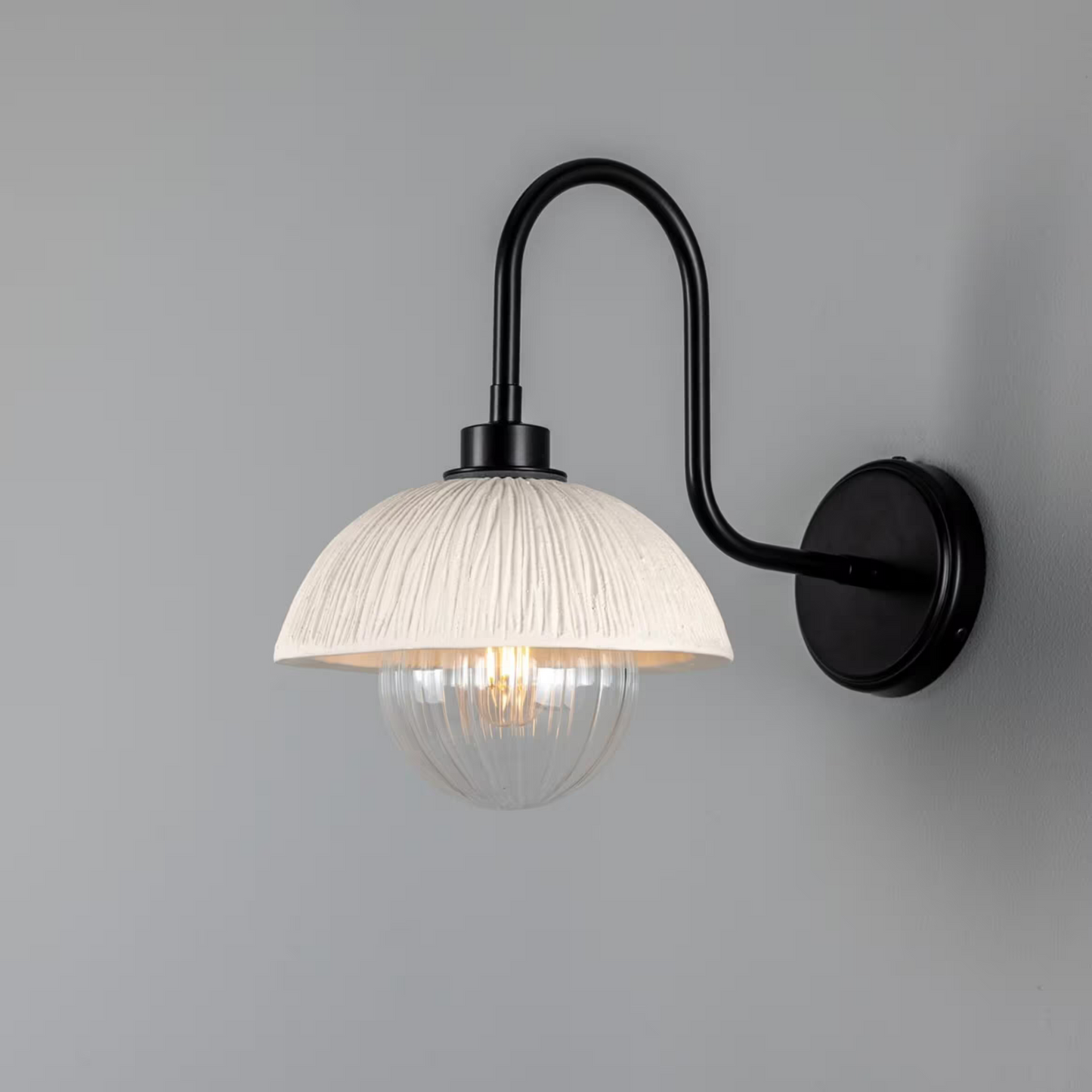 Kauri Organic Ceramic Dome Bathroom Wall Light