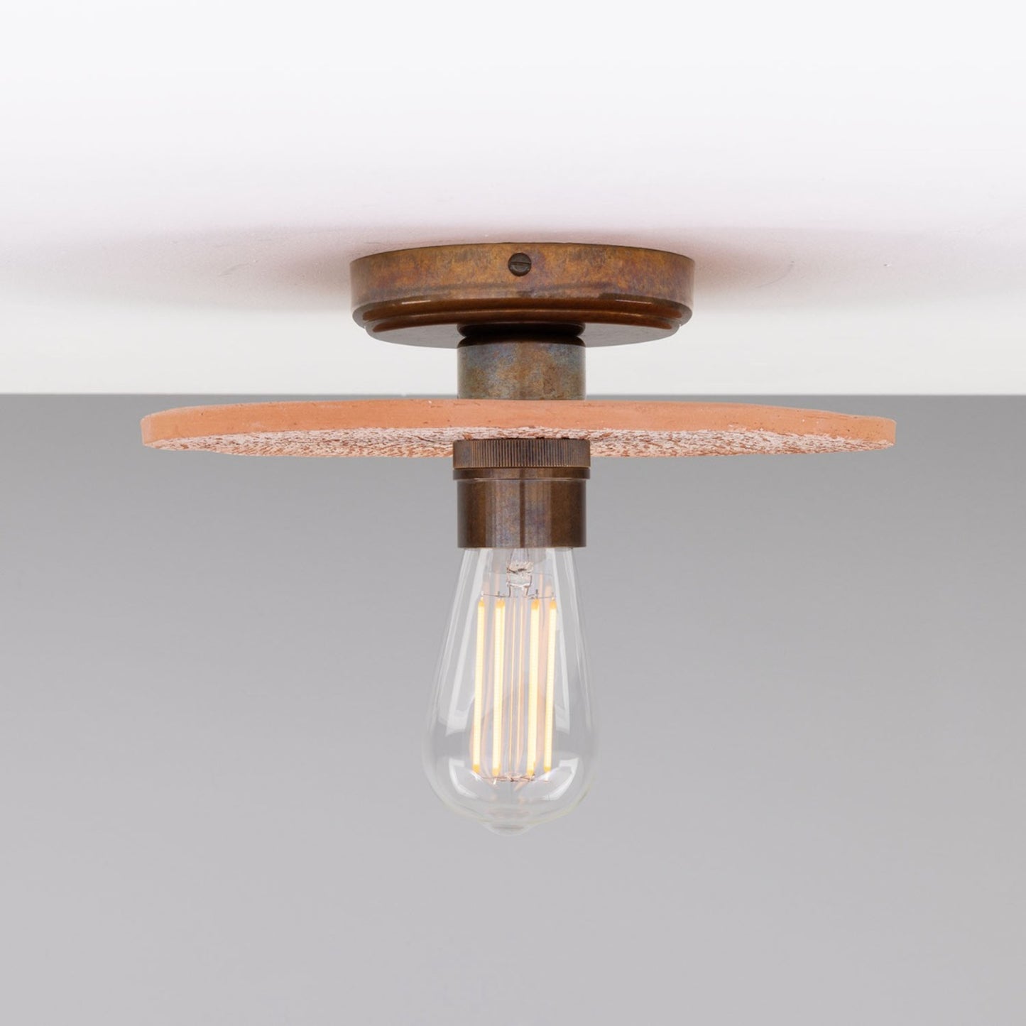 Bog Oak Organic Ceramic Disc Ceiling Light