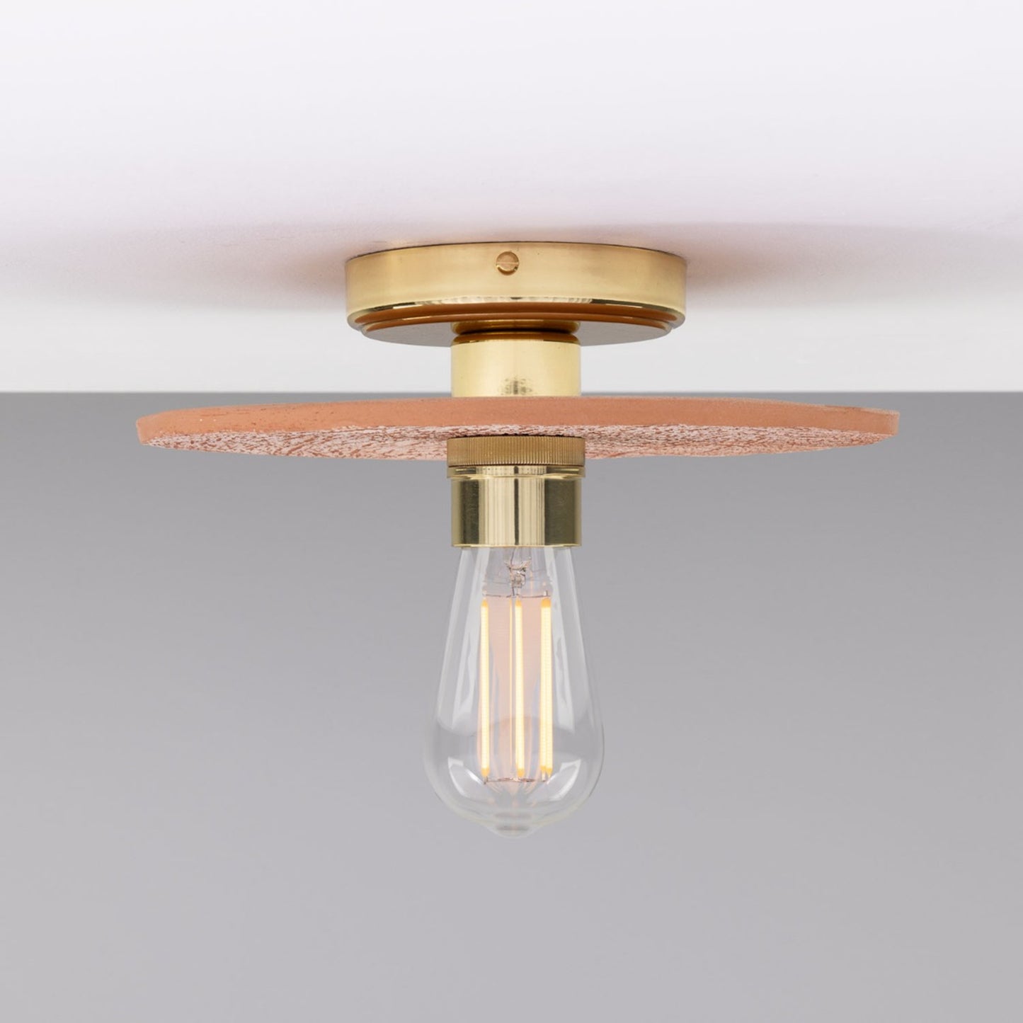 Bog Oak Organic Ceramic Disc Ceiling Light