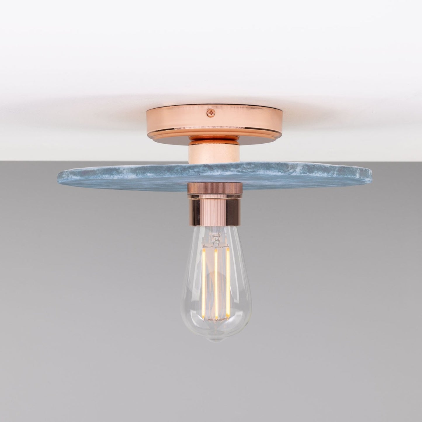 Bog Oak Organic Ceramic Disc Ceiling Light