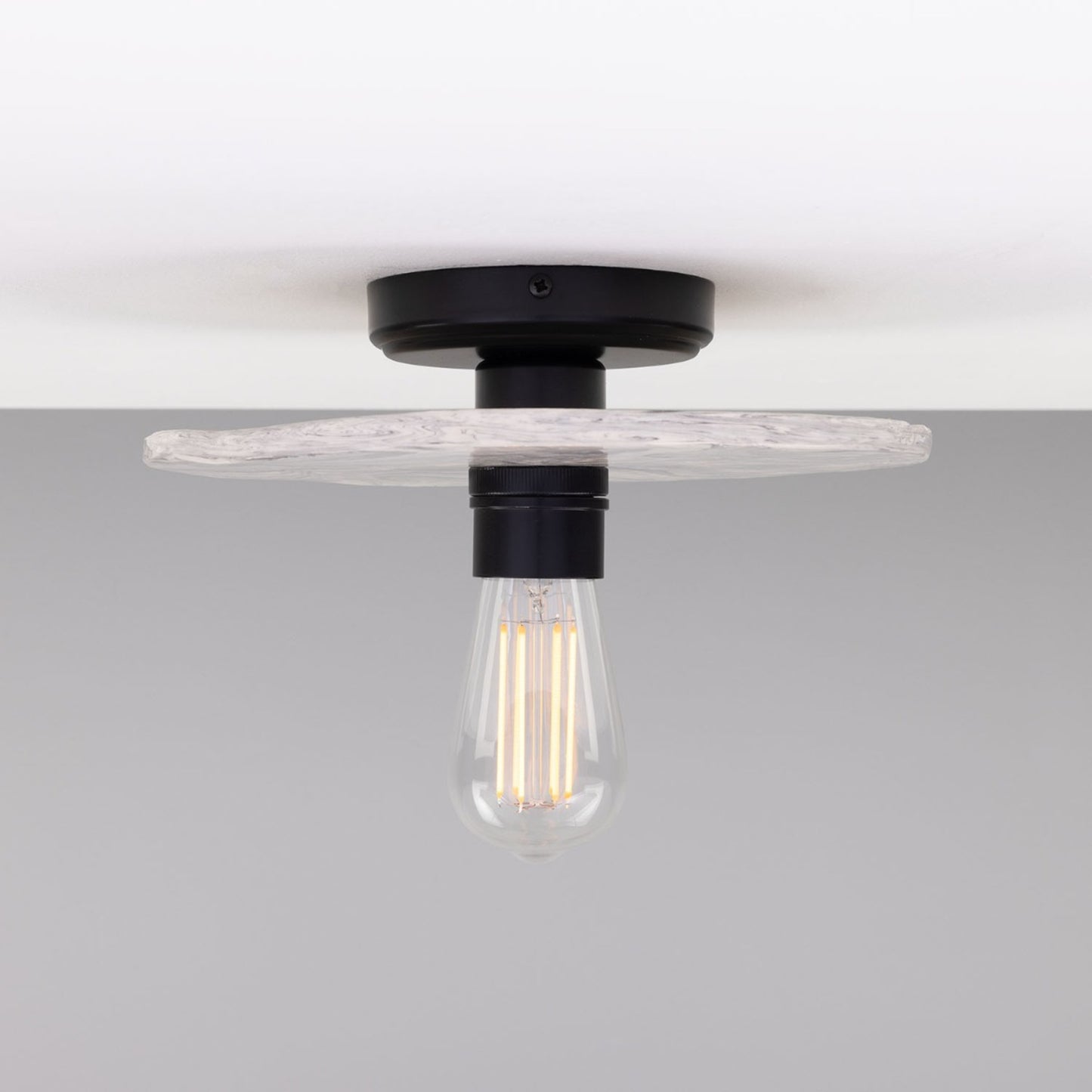 Bog Oak Organic Ceramic Disc Ceiling Light