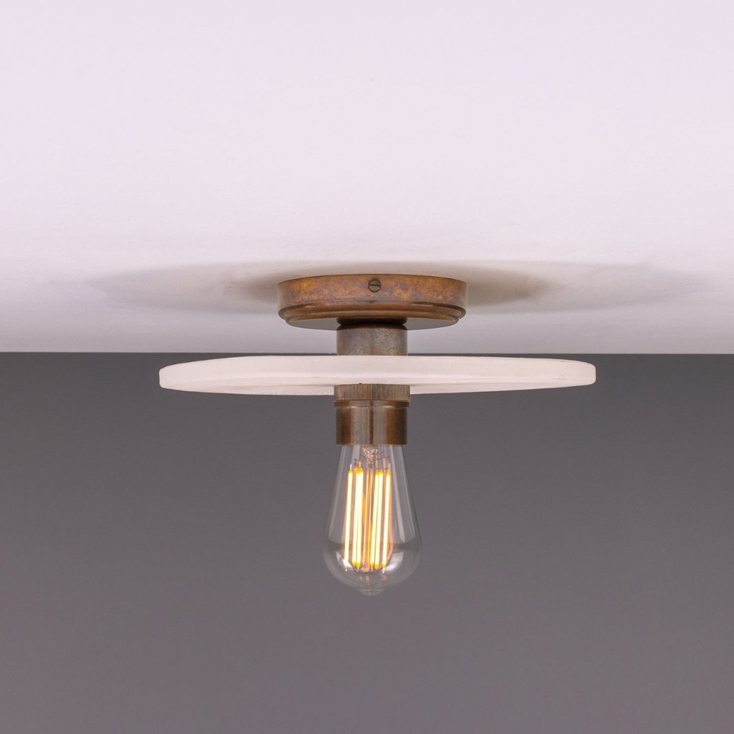 Bog Oak Organic Ceramic Disc Ceiling Light