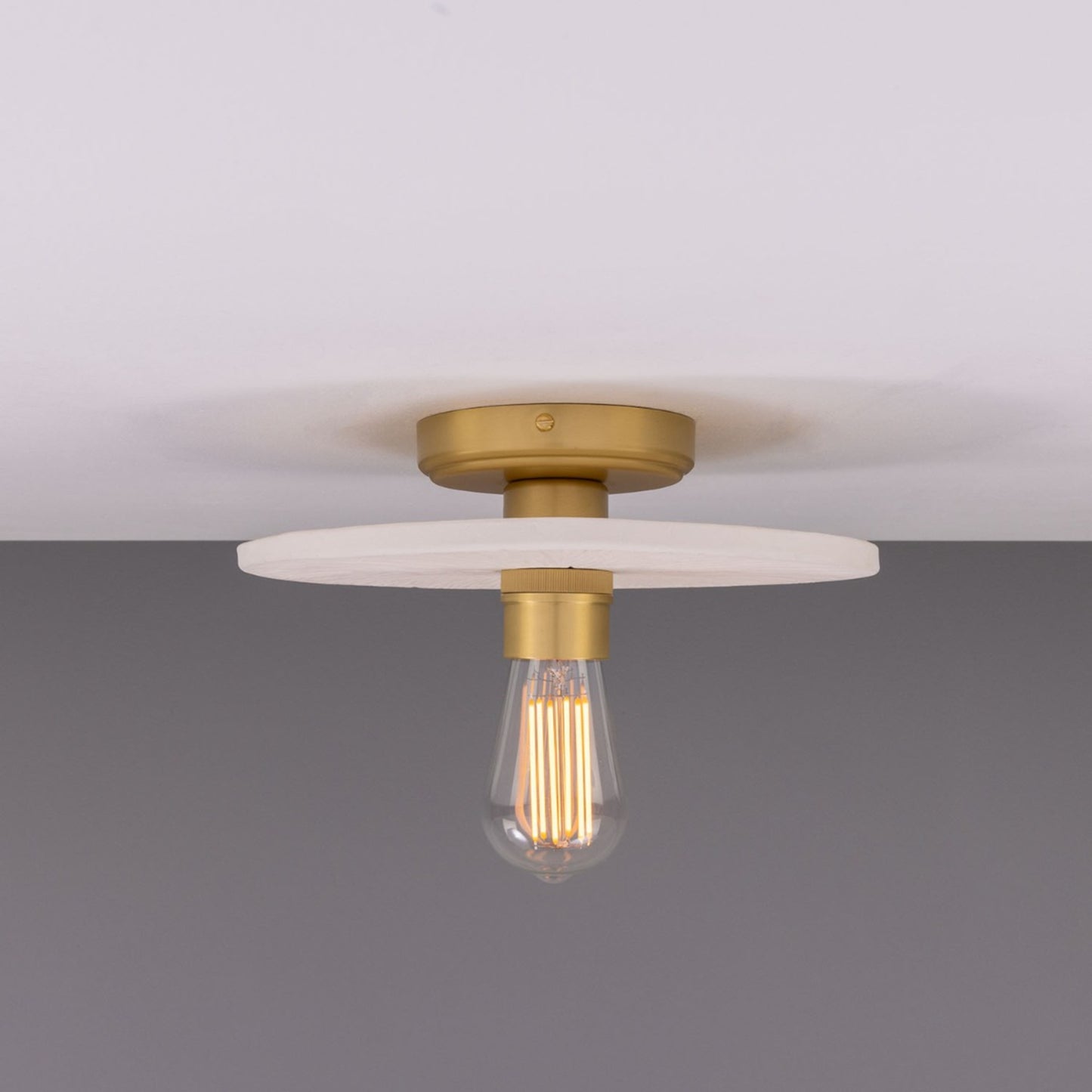 Bog Oak Organic Ceramic Disc Ceiling Light