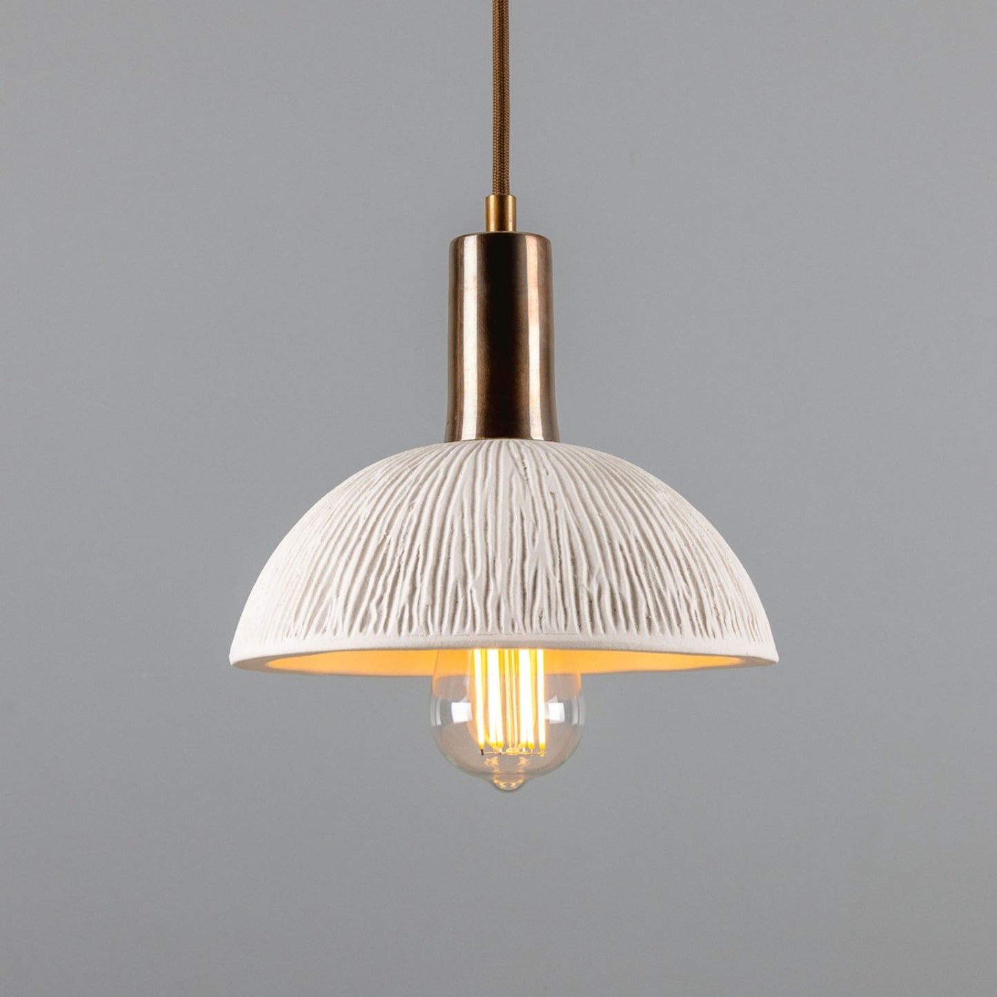 Kauri 20cm Organic Ceramic Dome Pendant