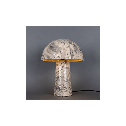 Amanita Marbled Ceramic Mushroom Table Lamp