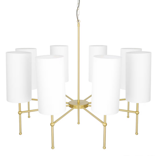 Arizona 8-Arm Modern Brass Chandelier