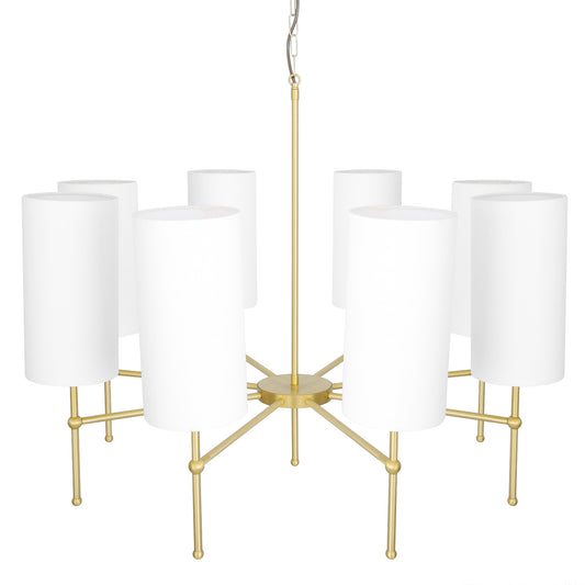 Arizona 8-Arm Modern Brass Chandelier