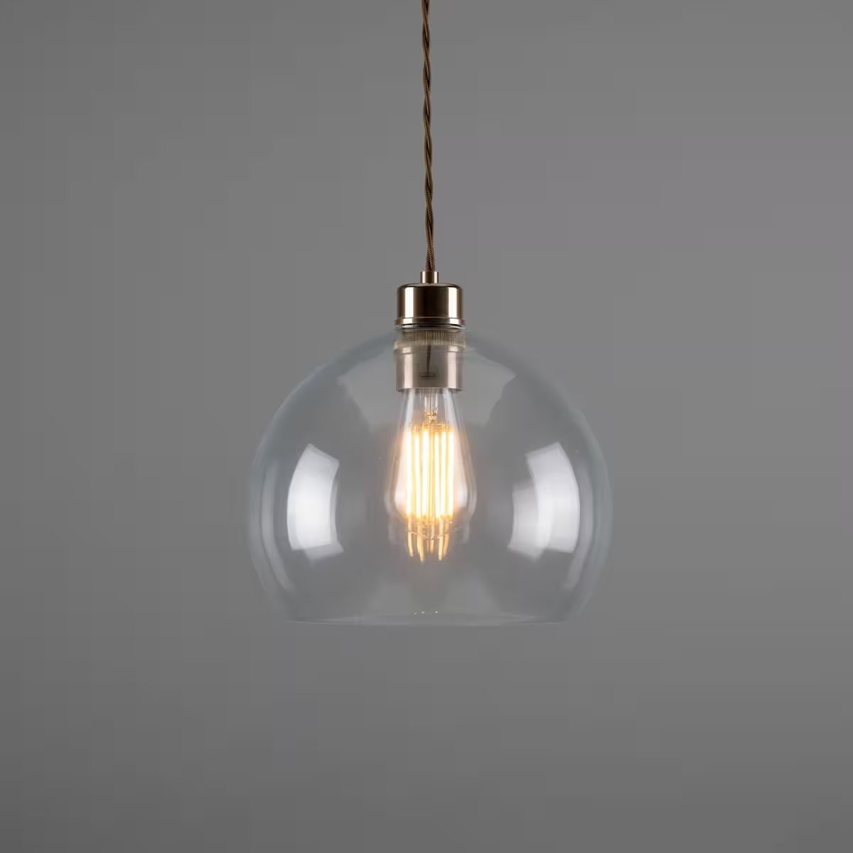 Eden Clear Open Glass Globe Pendant