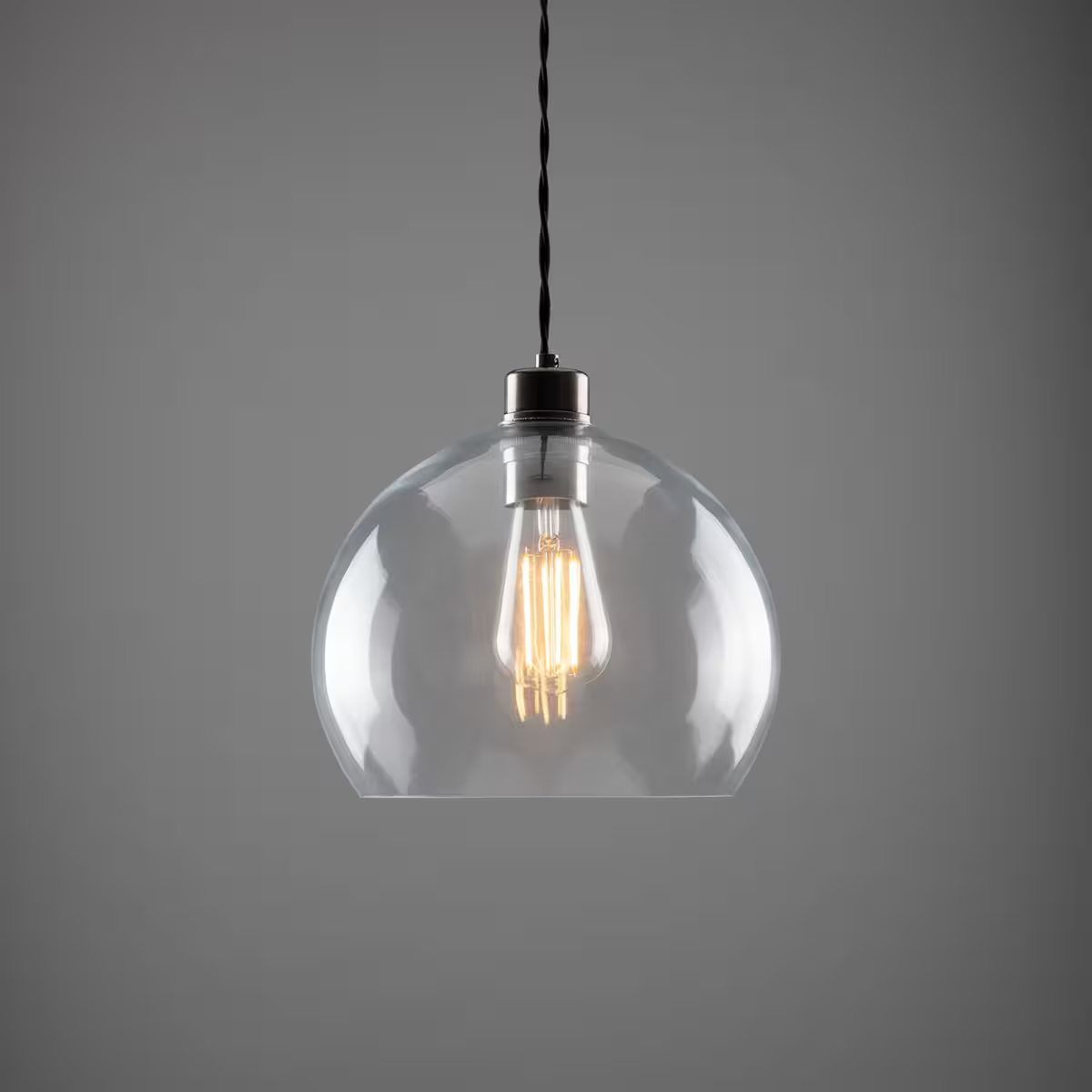 Eden Clear Open Glass Globe Pendant