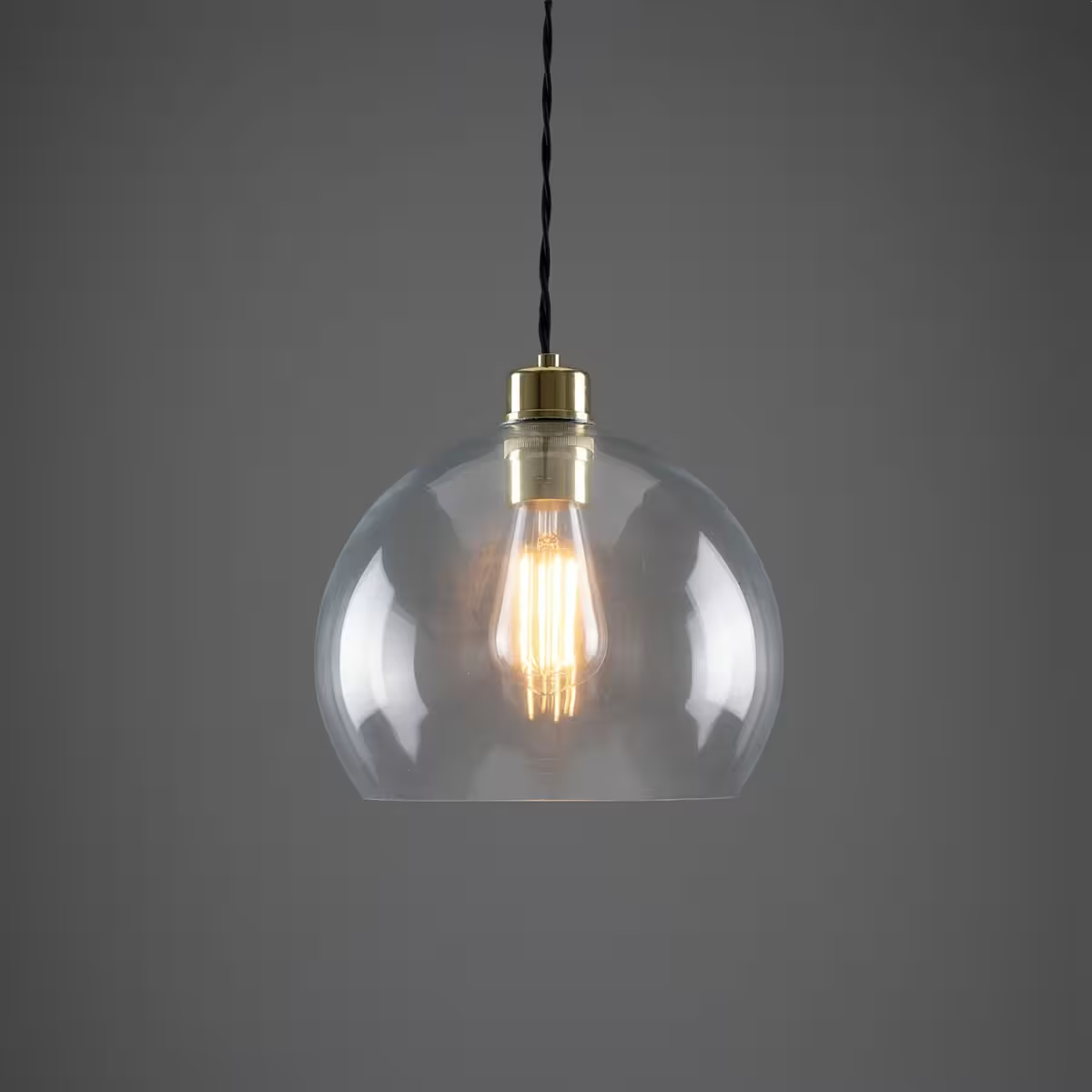 Eden Clear Open Glass Globe Pendant
