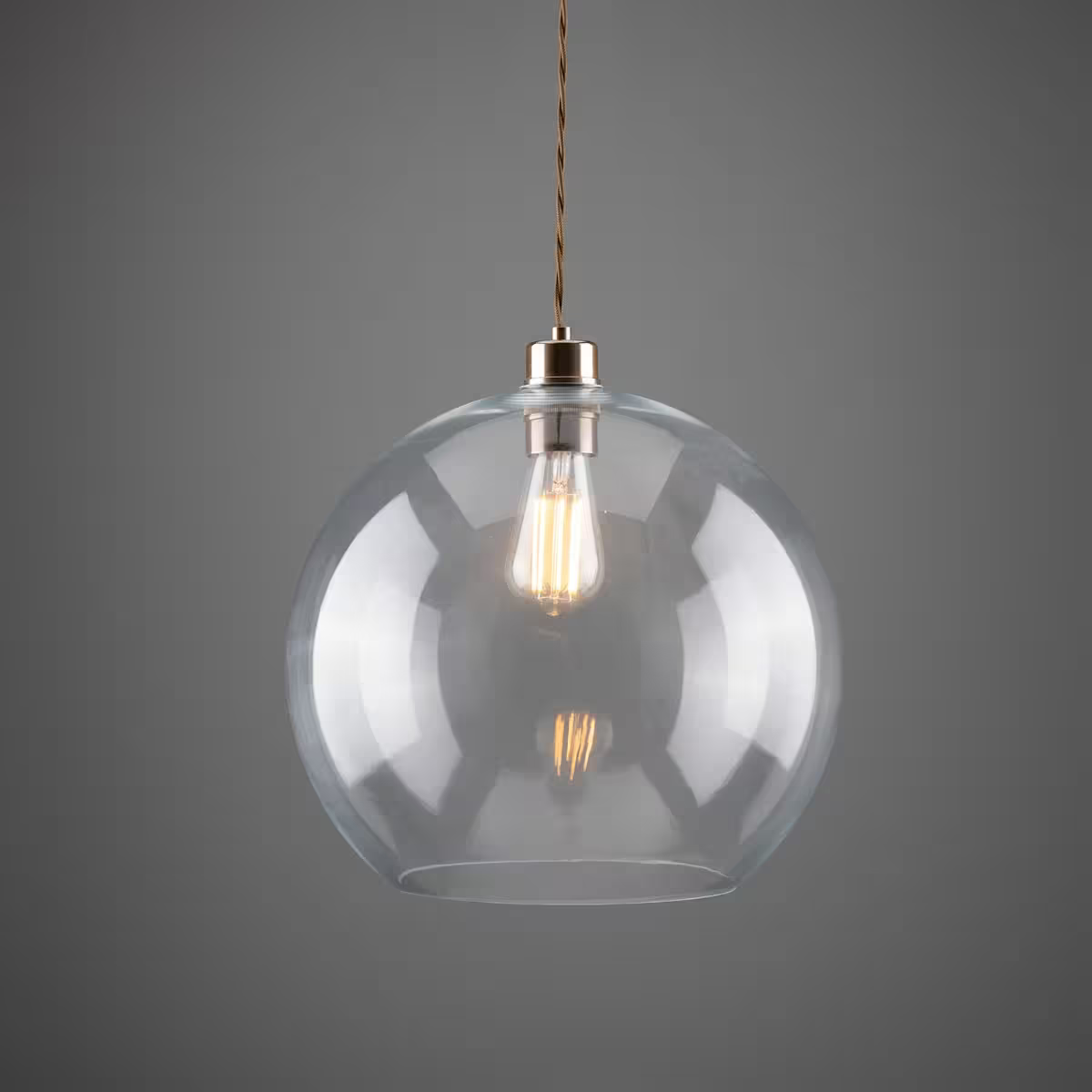 Eden Clear Open Glass Globe Pendant