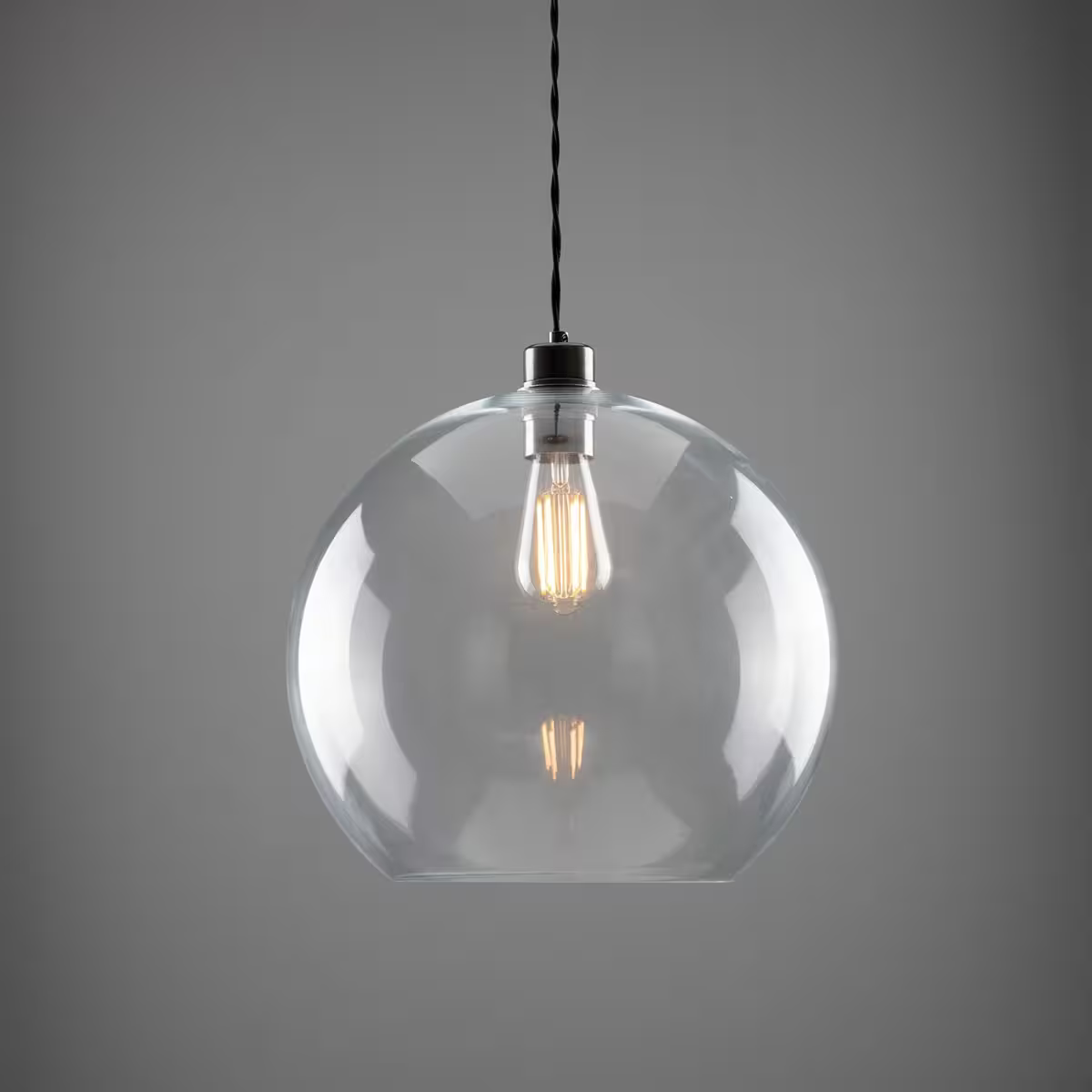 Eden Clear Open Glass Globe Pendant