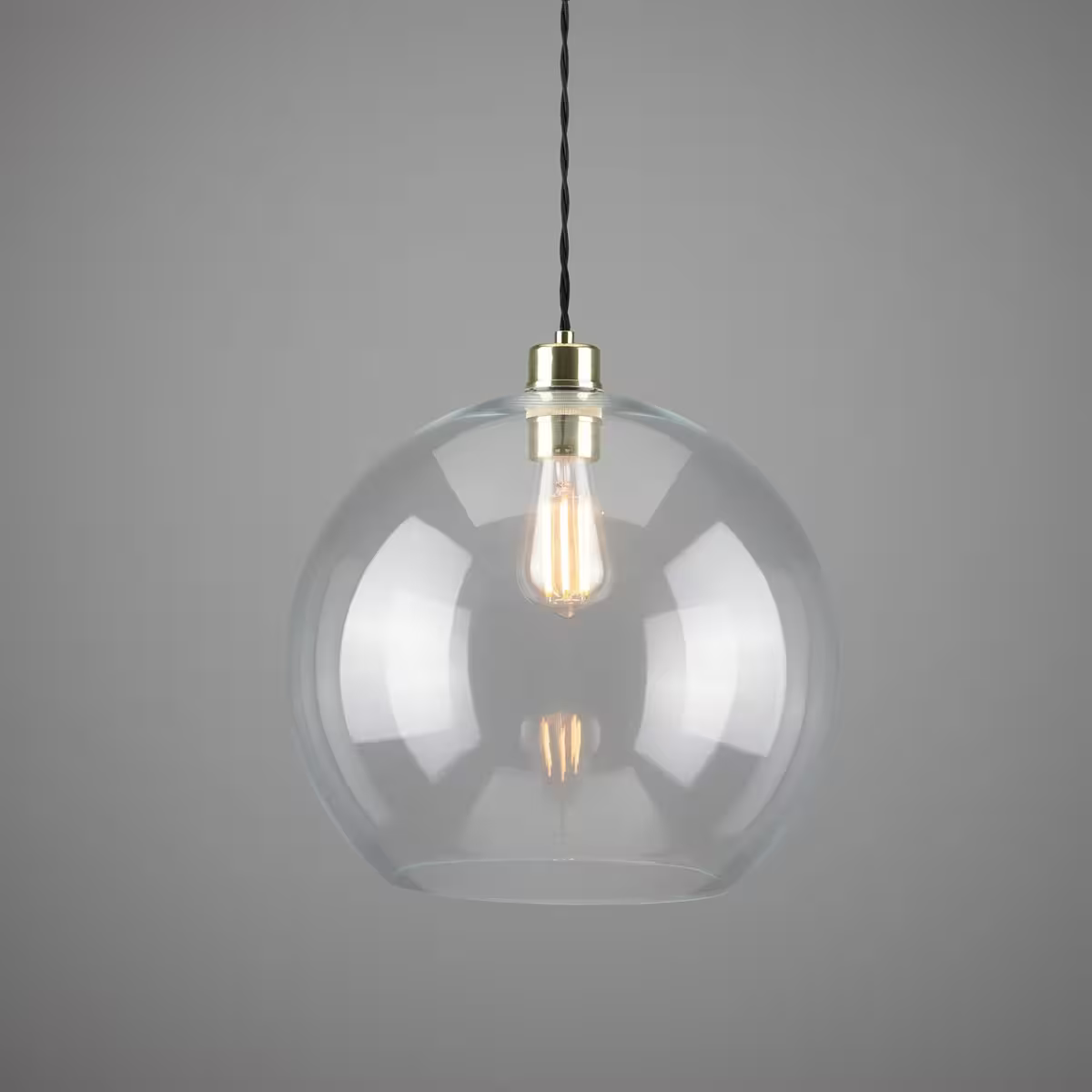 Eden Clear Open Glass Globe Pendant