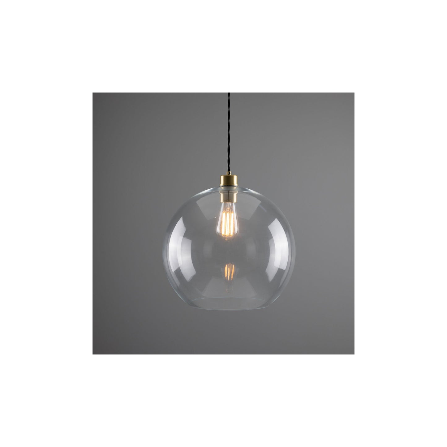 Eden Clear Open Glass Globe Pendant