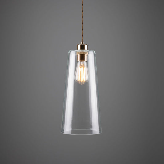 Malang Tall Slender Clear Glass Pendant