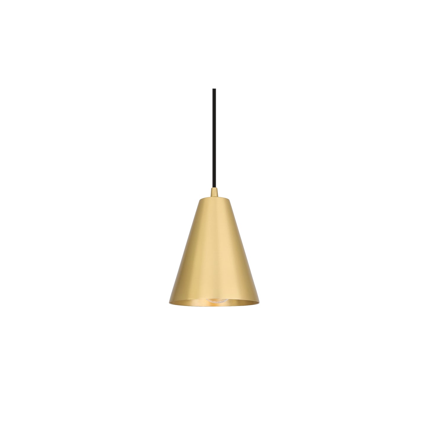 Moya 14cm Modern Brass Cone Pendant