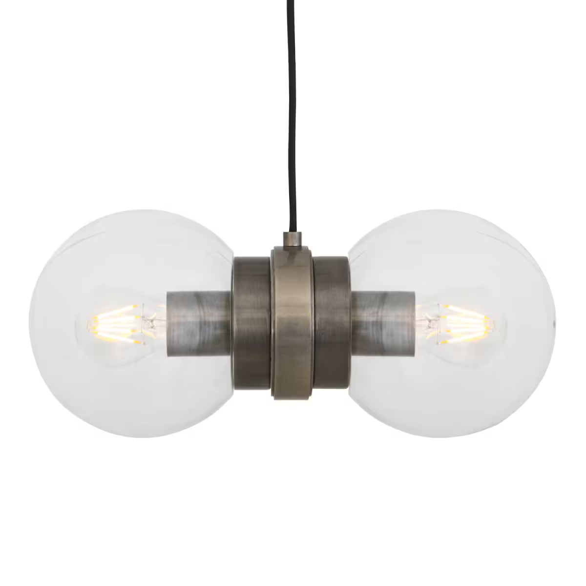 Eske Double Glass Globe Pendant