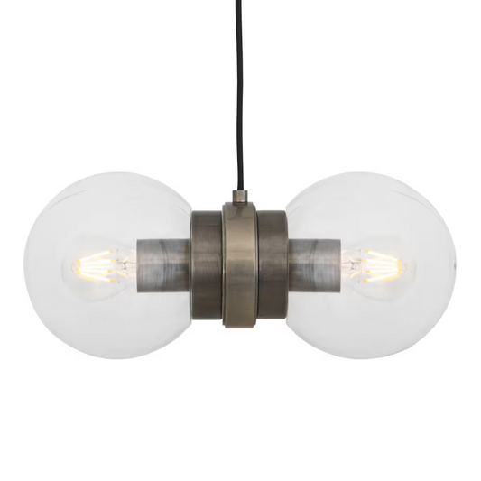 Eske Double Glass Globe Pendant