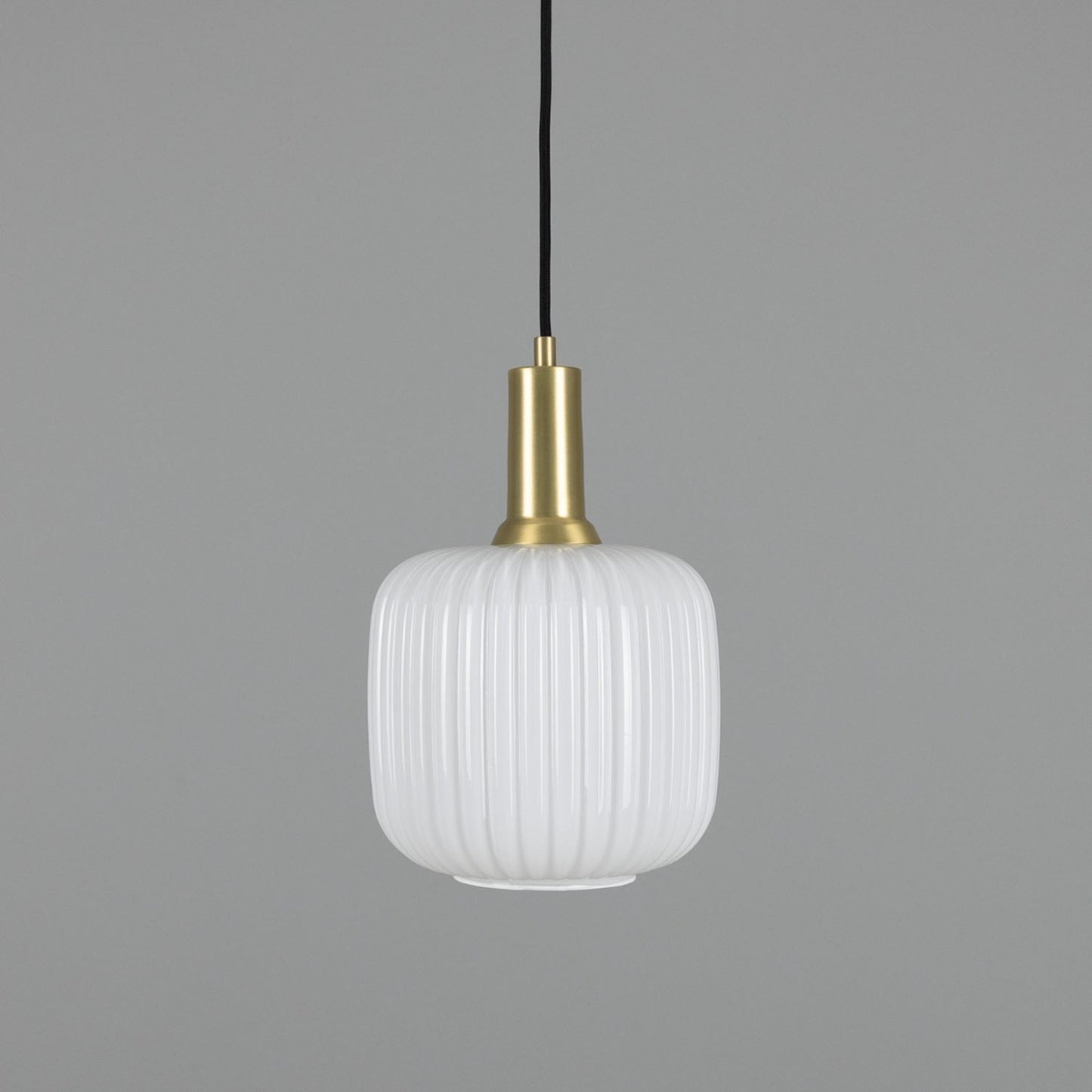 Nahla Reeded Glass and Brass Pendant