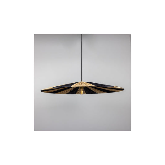 Vernon Raffia Striped Pendant