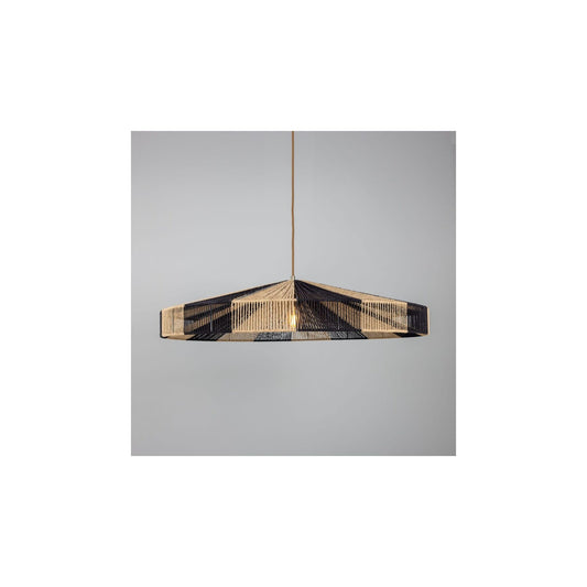 Vernon Raffia Striped Rope Pendant