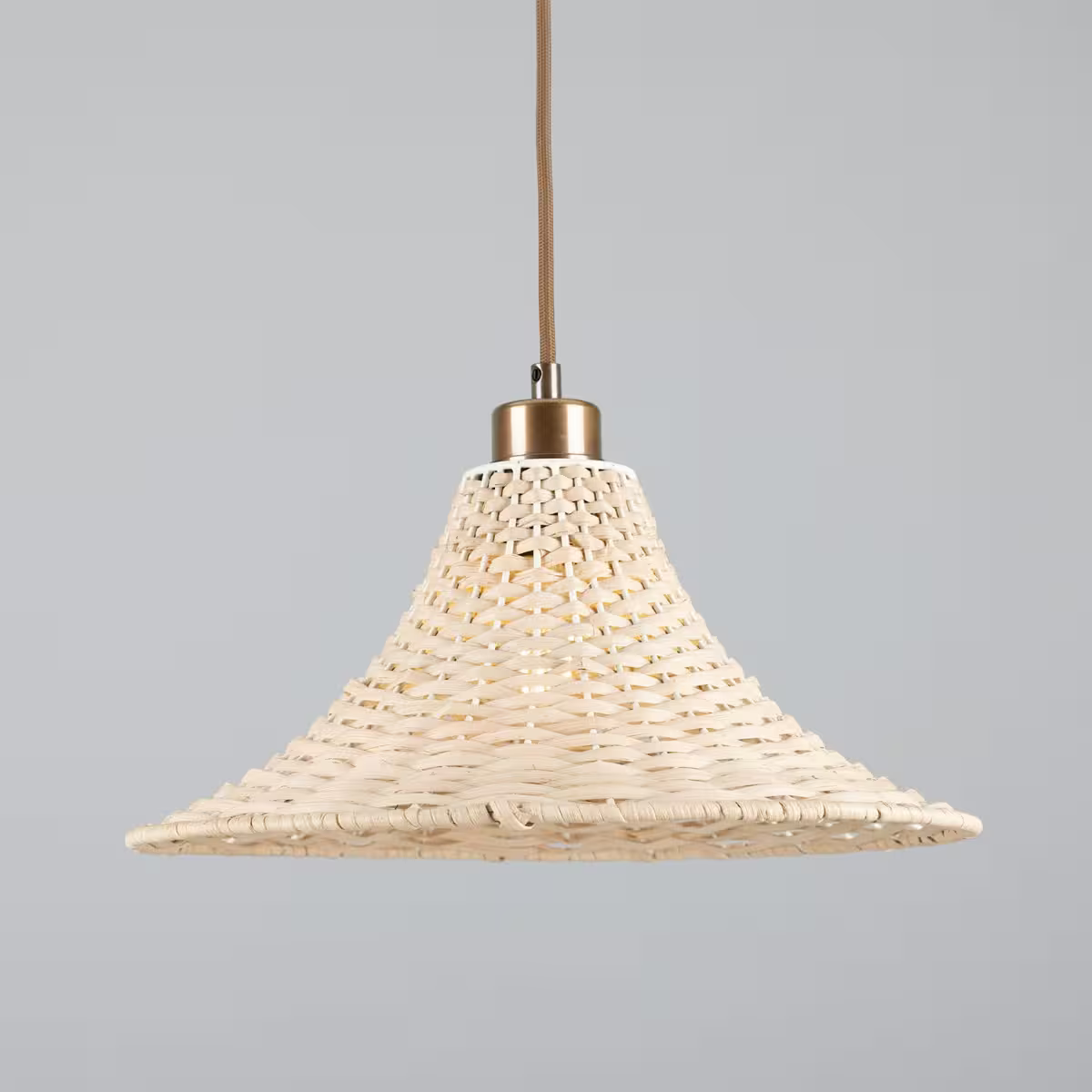 Savannah Bell-Shaped Rattan Pendant