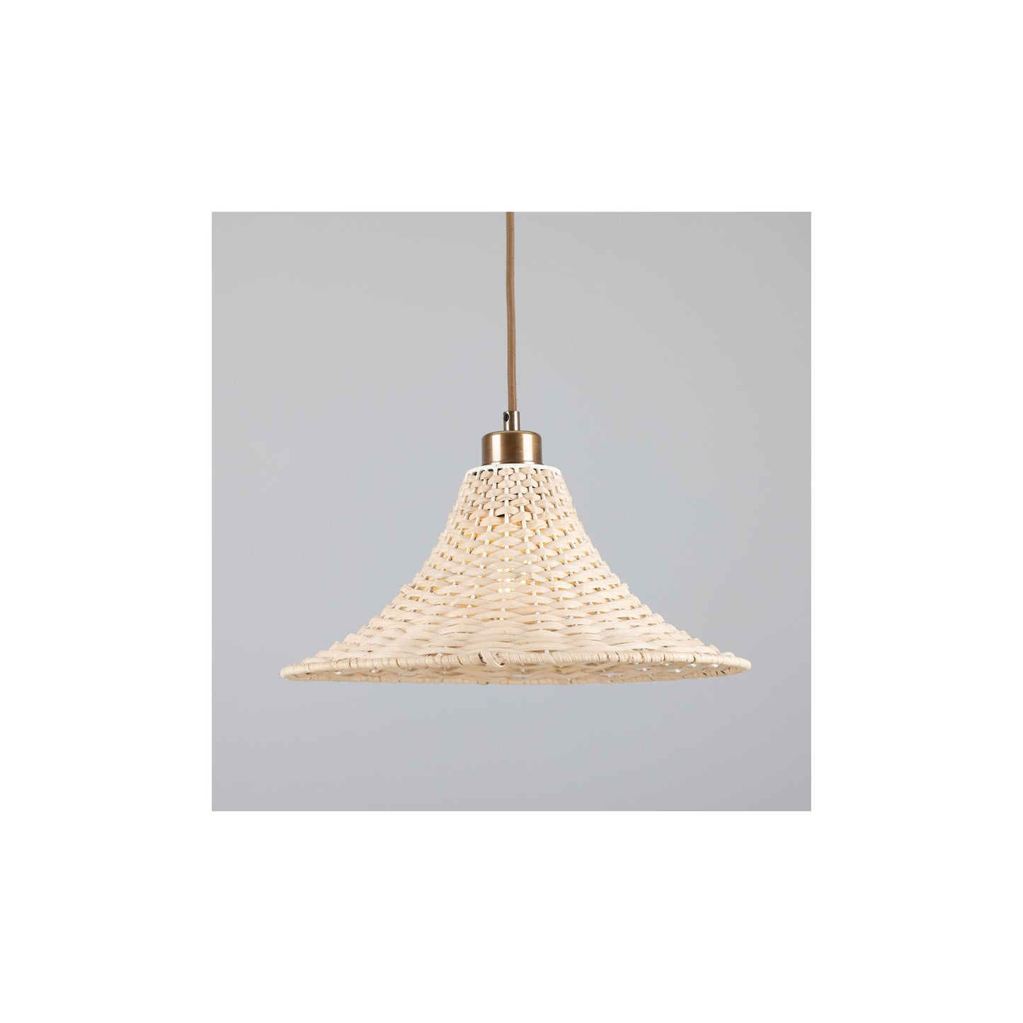 Savannah Bell-Shaped Rattan Pendant