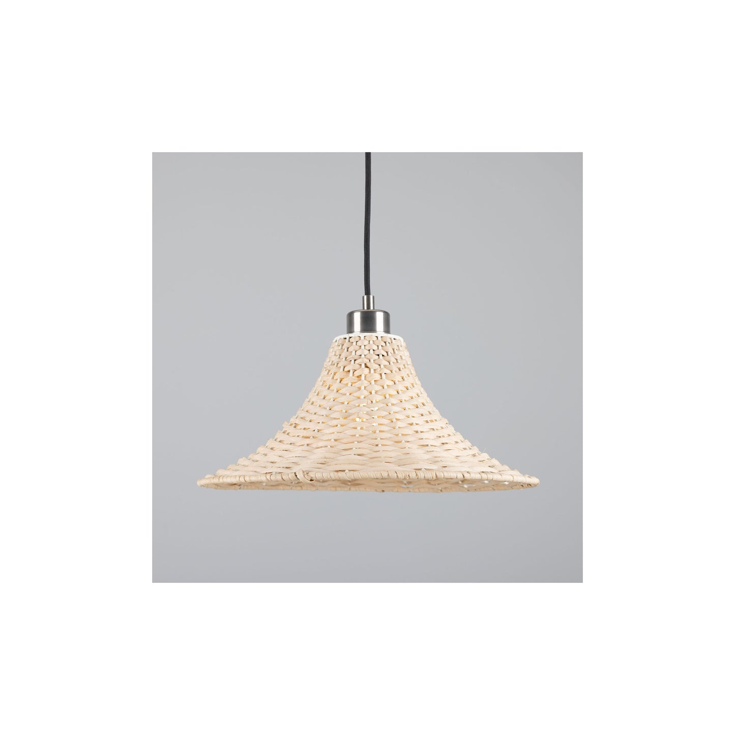 Savannah Bell-Shaped Rattan Pendant