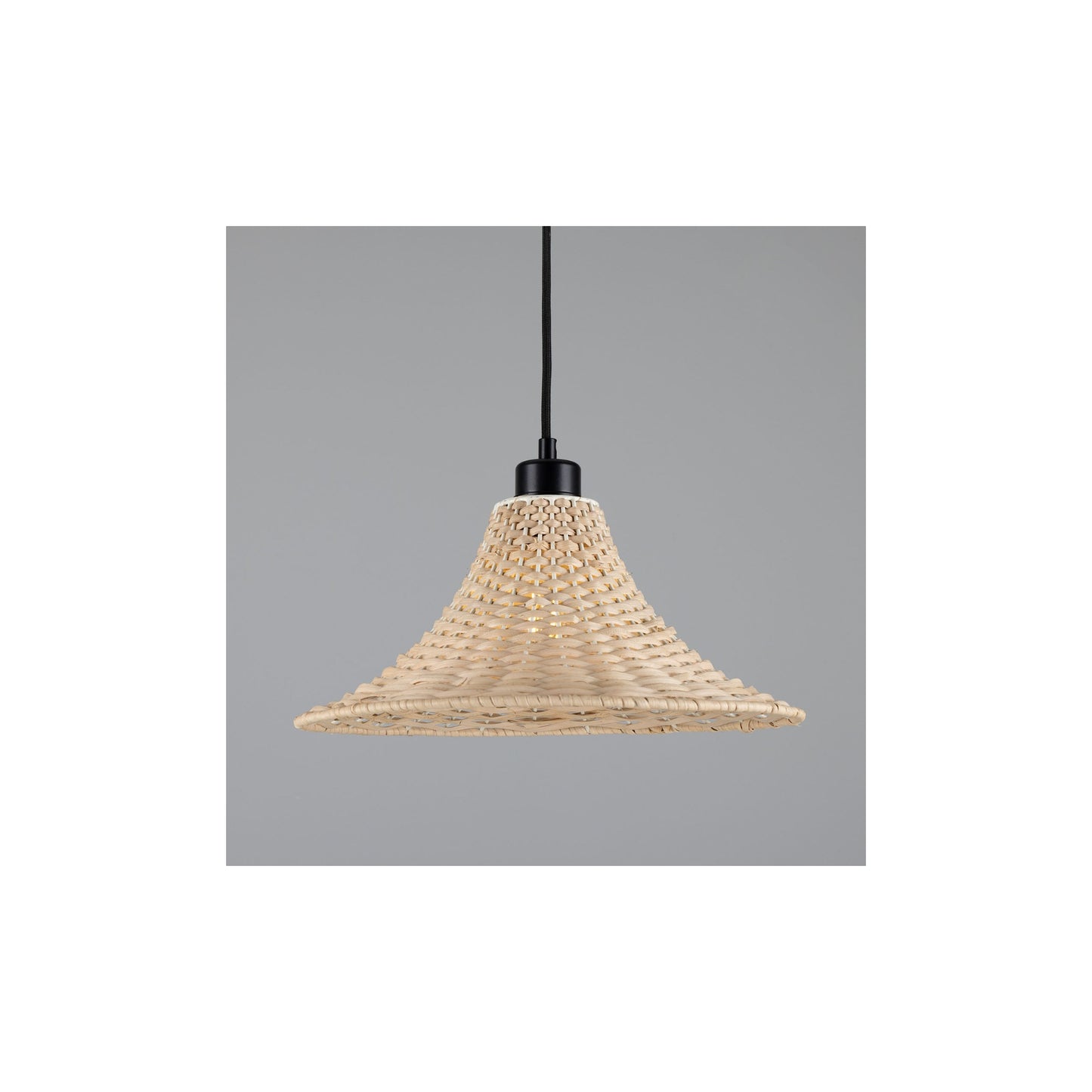 Savannah Bell-Shaped Rattan Pendant