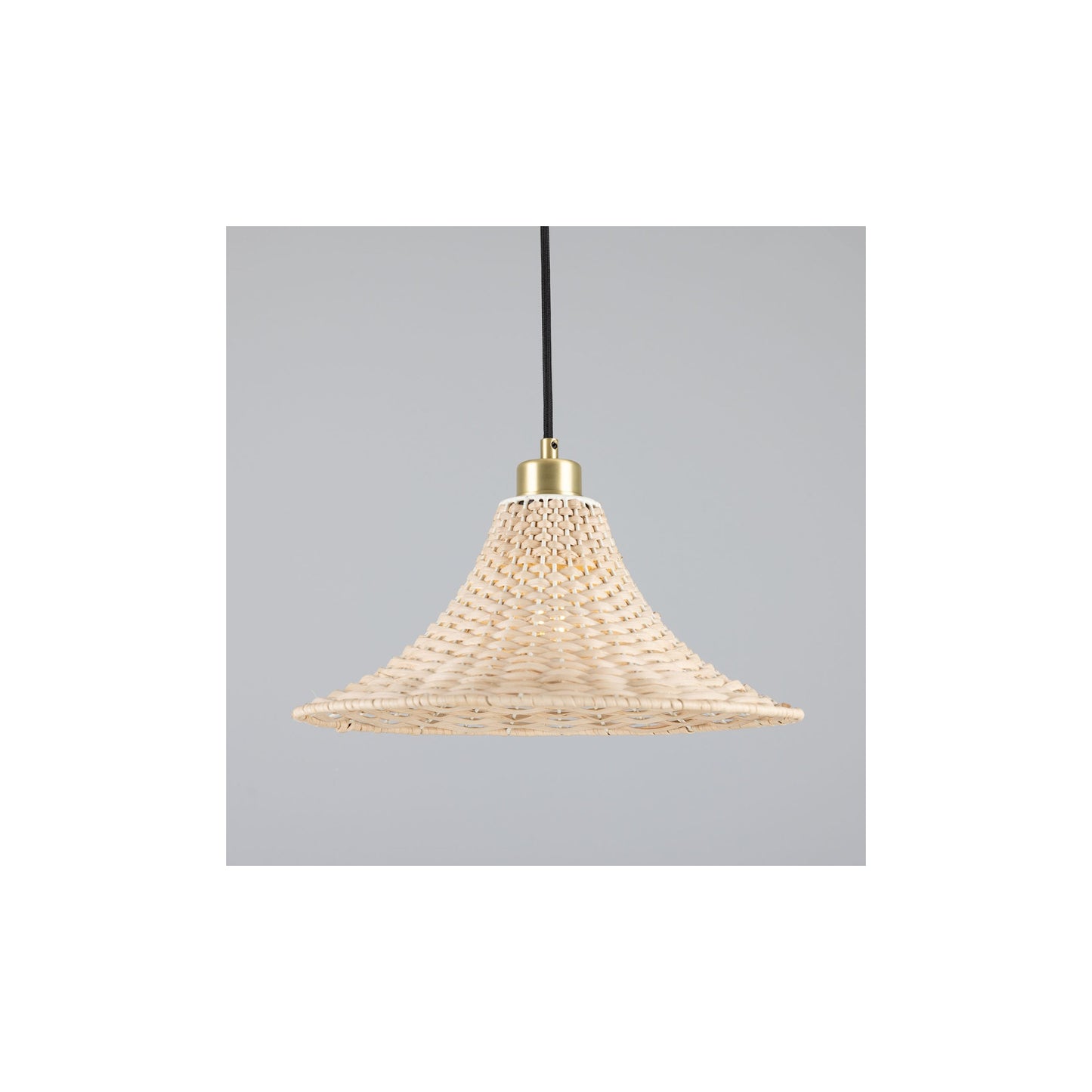 Savannah Bell-Shaped Rattan Pendant