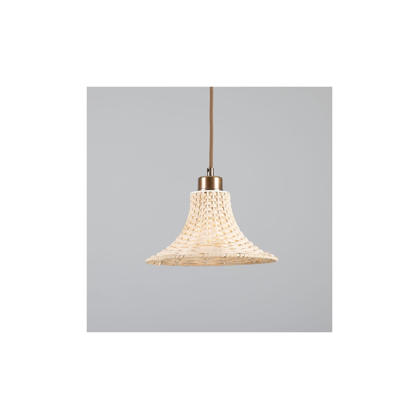 Savannah Bell-Shaped Rattan Pendant