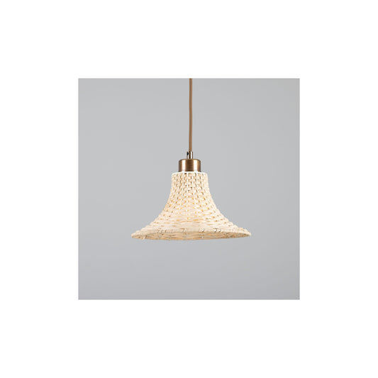 Savannah Bell-Shaped Rattan Pendant