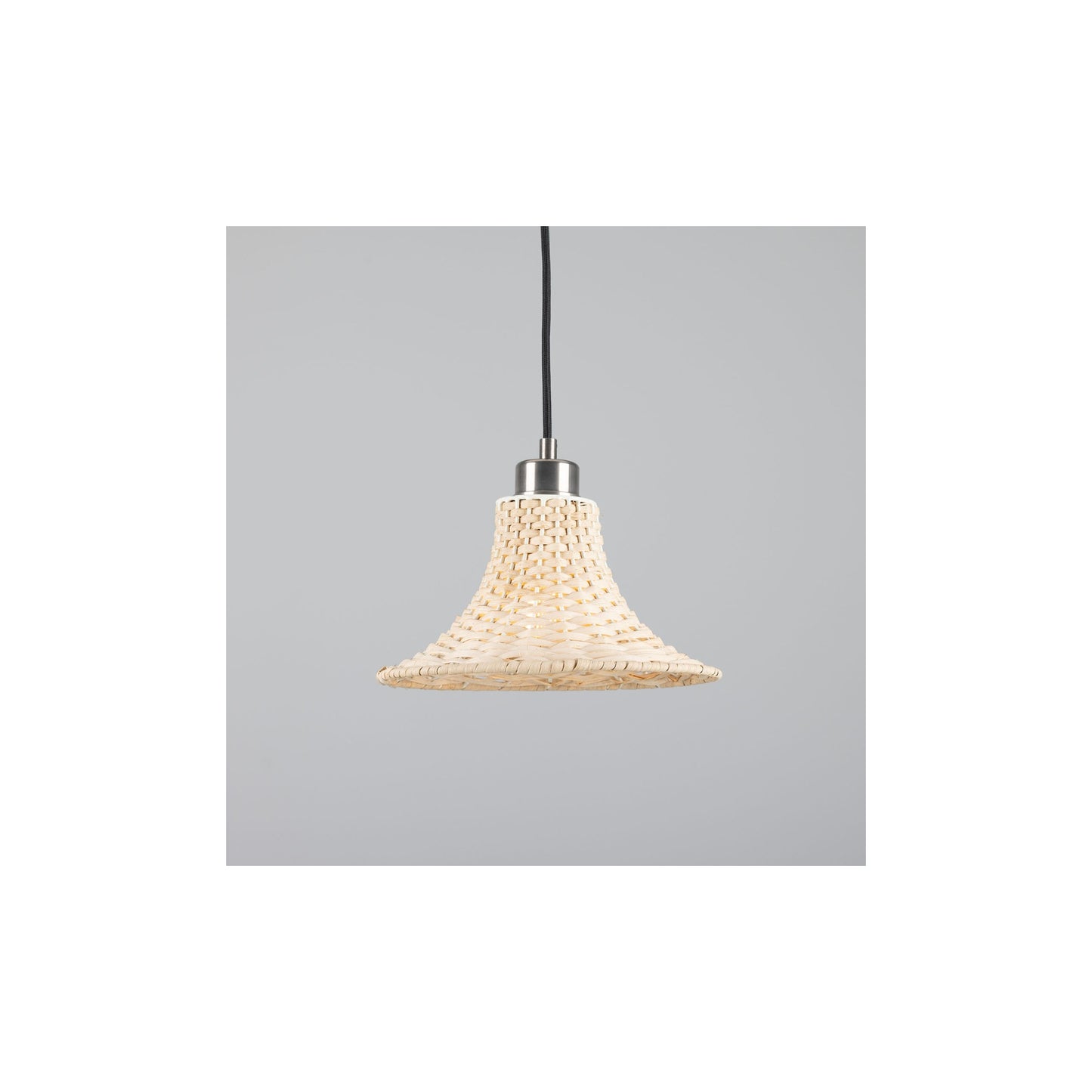 Savannah Bell-Shaped Rattan Pendant