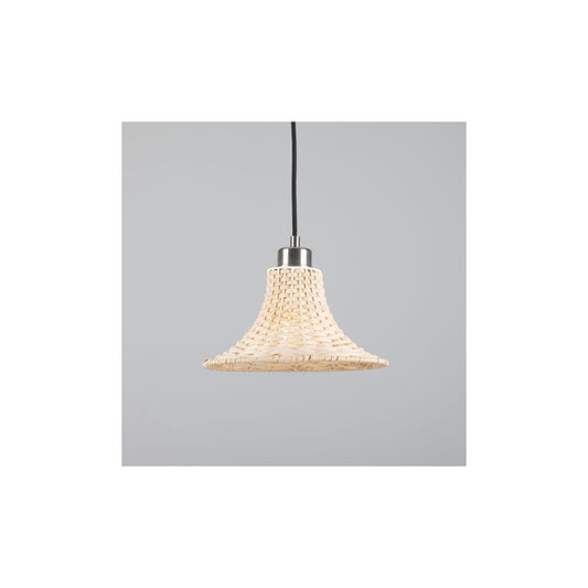 Savannah Bell-Shaped Rattan Pendant