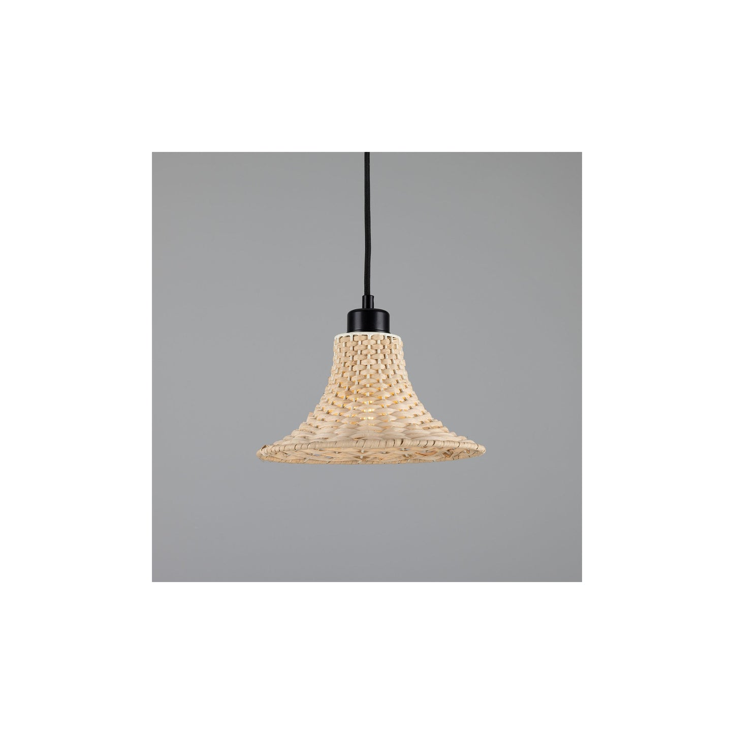Savannah Bell-Shaped Rattan Pendant