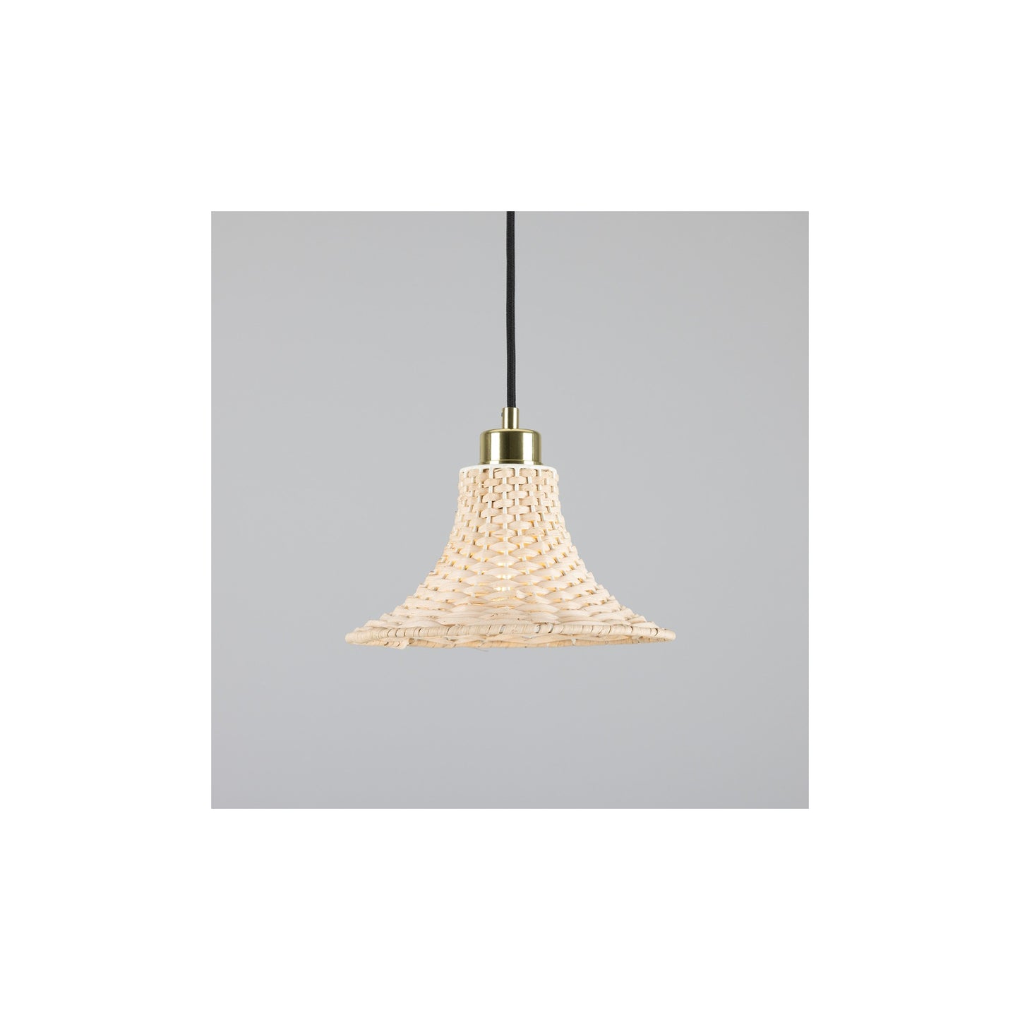 Savannah Bell-Shaped Rattan Pendant