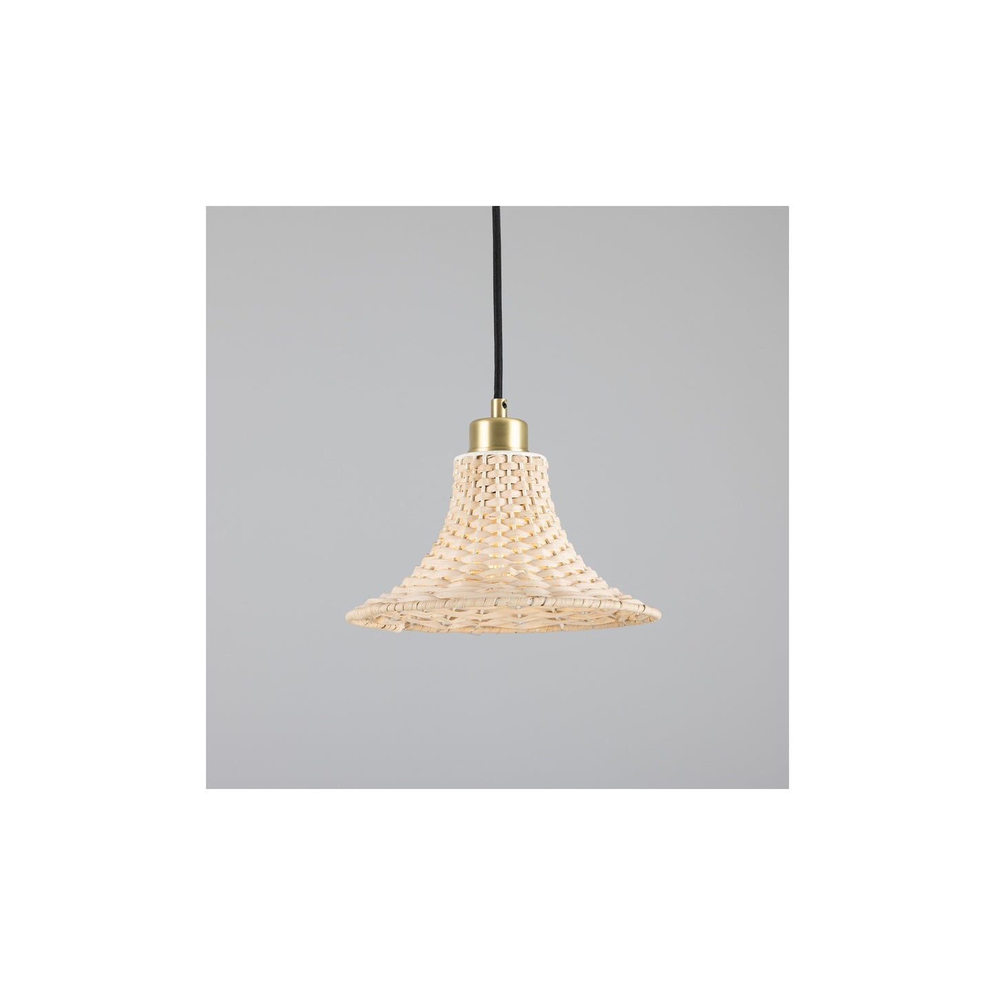 Savannah Bell-Shaped Rattan Pendant
