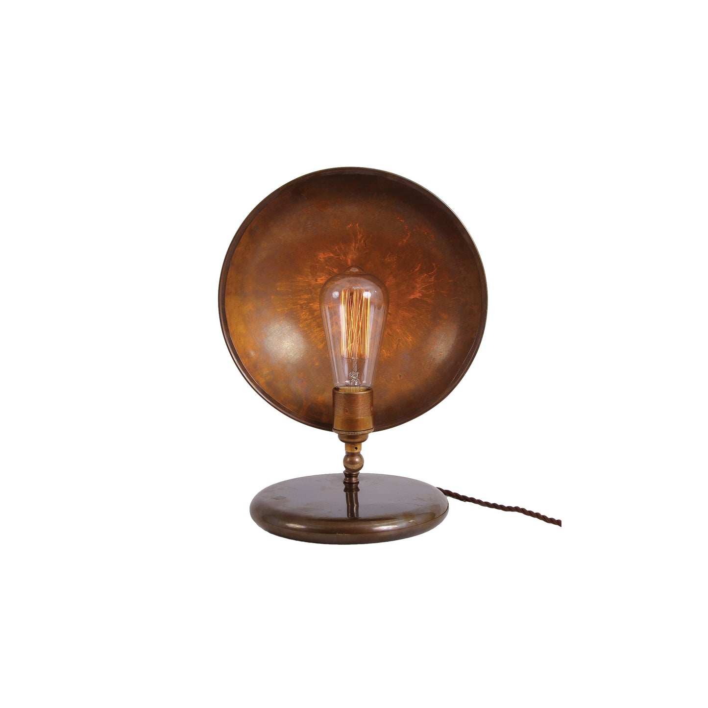 Chulainn Industrial Brass Dish Table Lamp