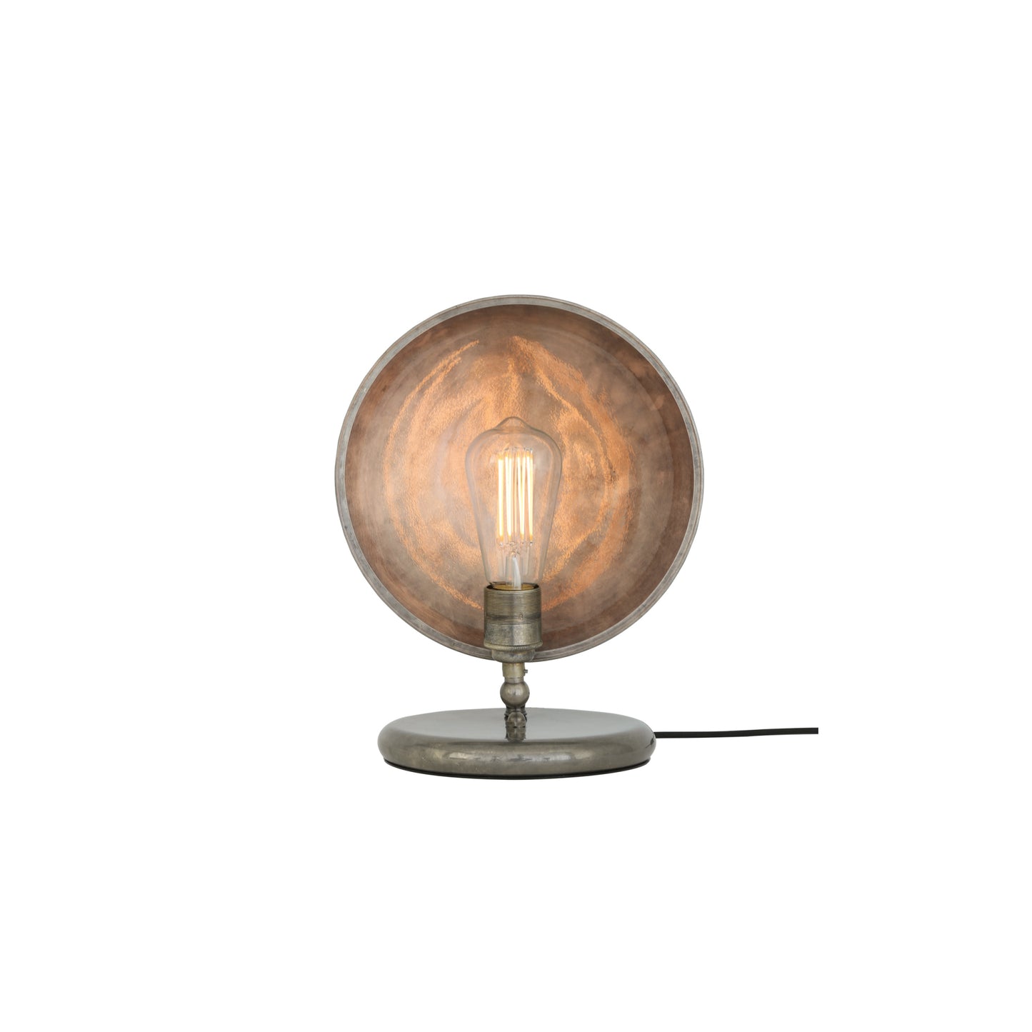 Chulainn Industrial Brass Dish Table Lamp