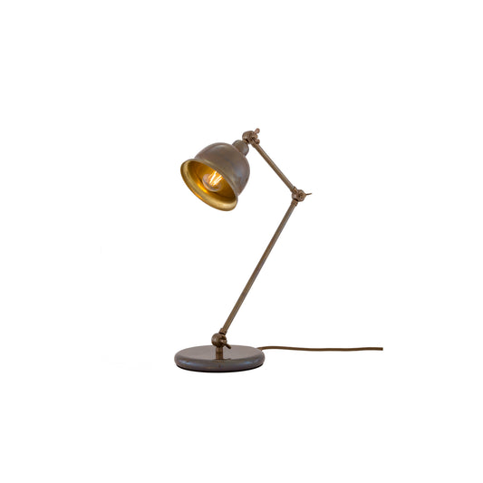 Dale Vintage Brass Bell Shade Table Lamp