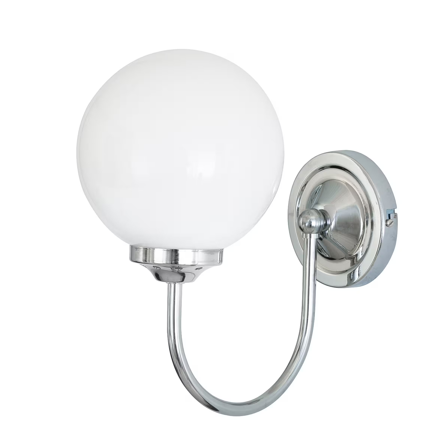 Bragan Traditional Opal Glass Globe Wall Light