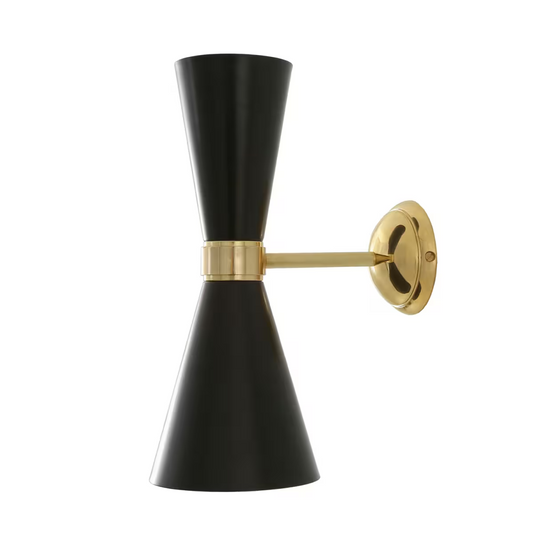 Cairo Mid-Century Double Cone Wall Light