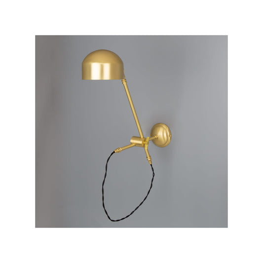 Bogota Swing Arm Wall Light in Satin Brushed Brass