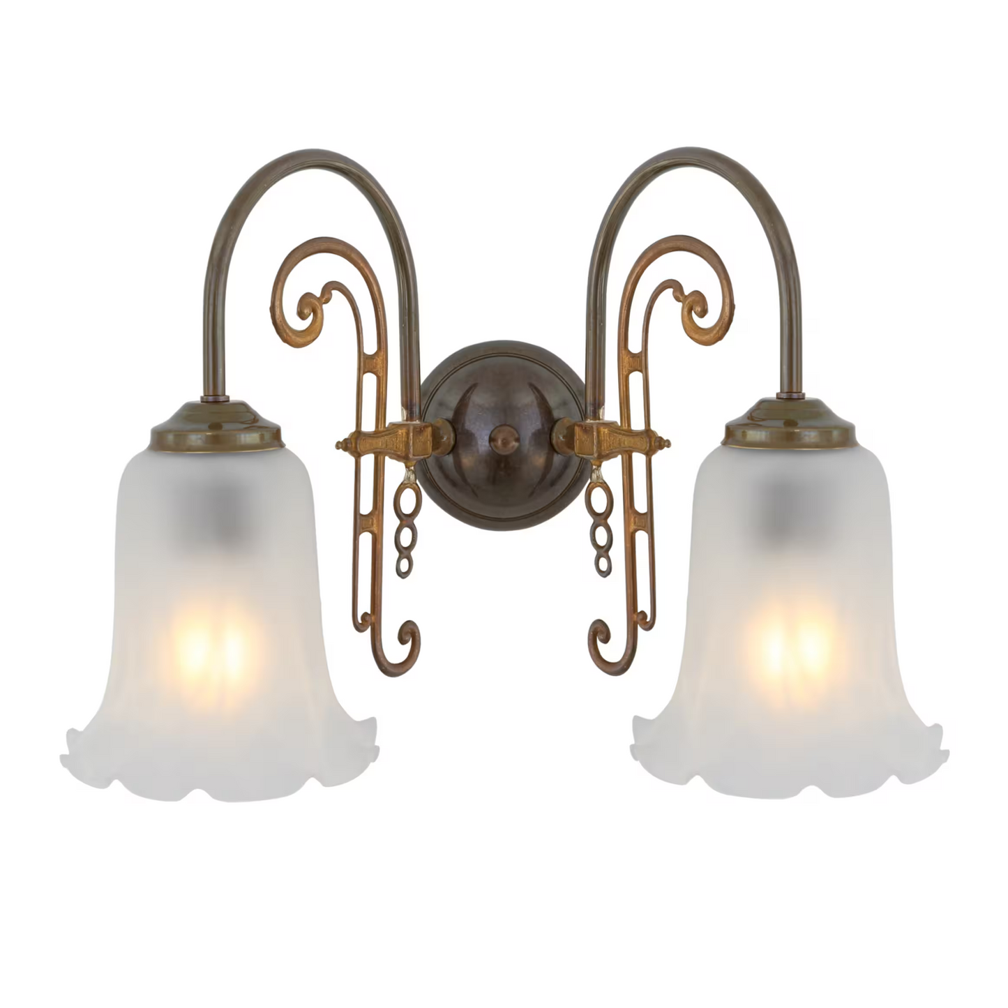 Medan Two-Arm Ornate Wall Light