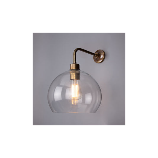 Eden 25cm Clear Open Glass Globe Wall Light