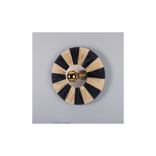 Vernon Raffia Striped Wall Light