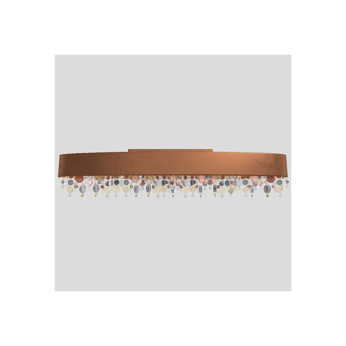 Ola PL4 OV 100 E14 Medium Oval Ceiling Light with Colored Glass